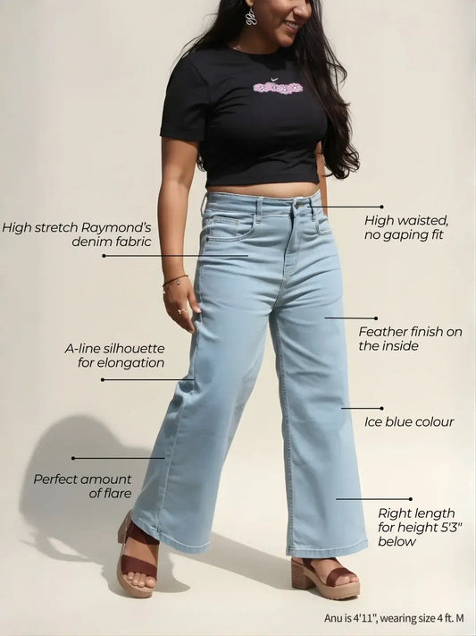 The Dream Wide-Leg Jeans - Light Blue Wash