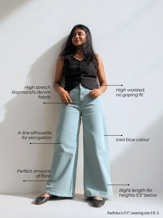 The Dream Wide-Leg Jeans - Light Blue Wash