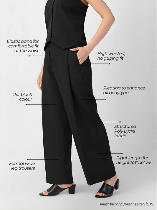 The Paris Flare Trouser - Black