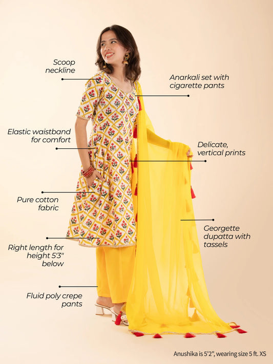 The Kesariya Anarkali Set