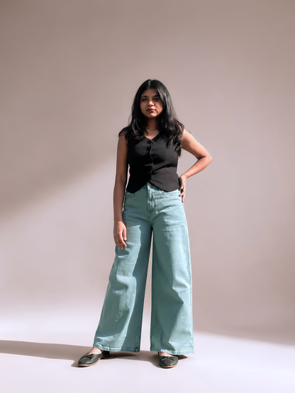 The Dream Wide-Leg Jeans - Light Blue Wash
