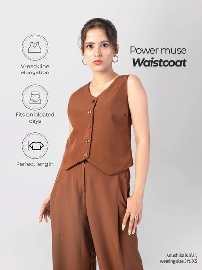 The Power Muse Vest - Mocha
