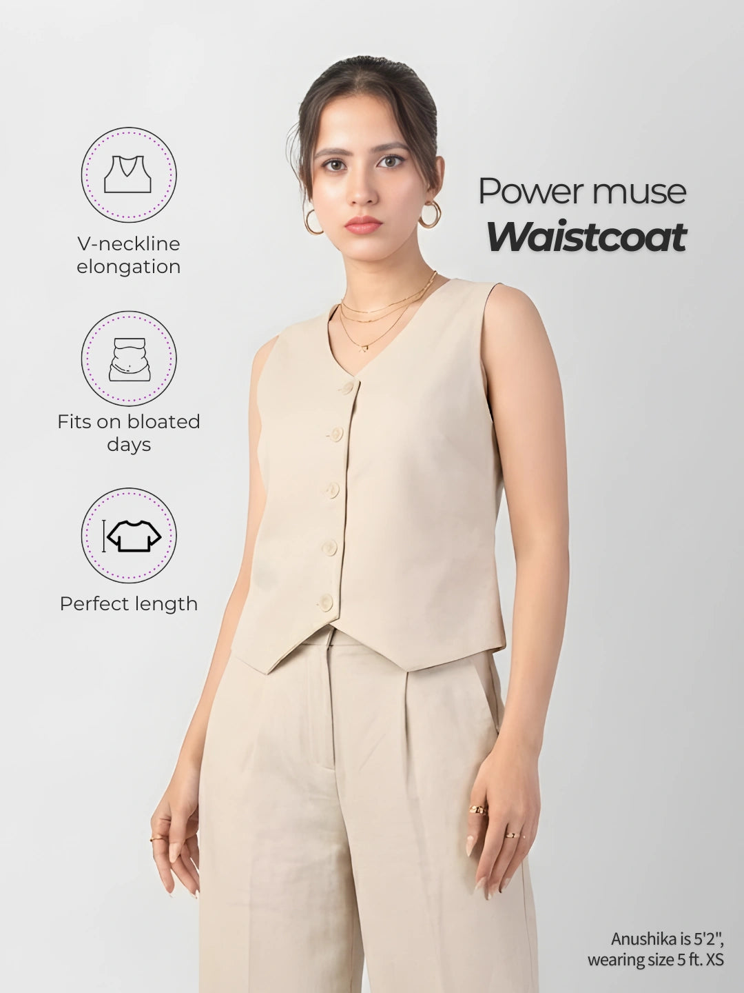 The Power Muse Vest - Beige