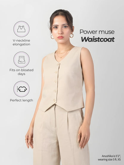 The Power Muse Vest - Beige