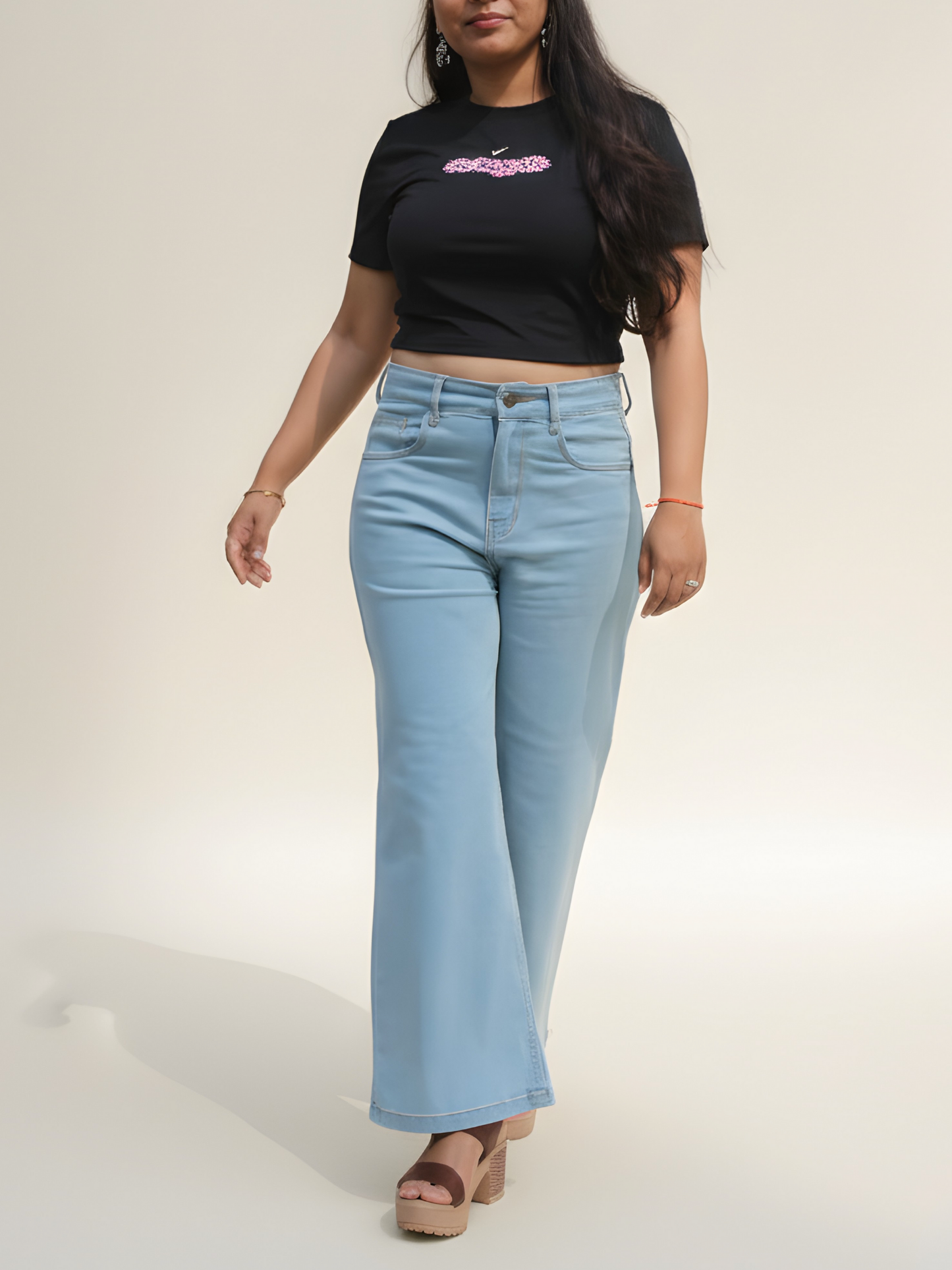 The Dream Wide-Leg Jeans - Light Blue Wash