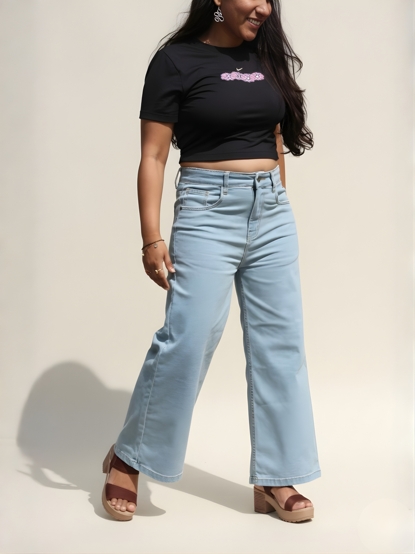 The Dream Wide-Leg Jeans - Light Blue Wash