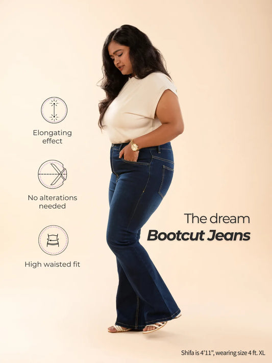 The Dream Bootcut Jeans - Dark Blue Wash