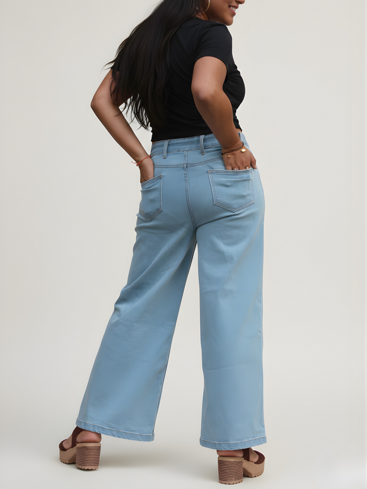 The Dream Wide-Leg Jeans - Light Blue Wash