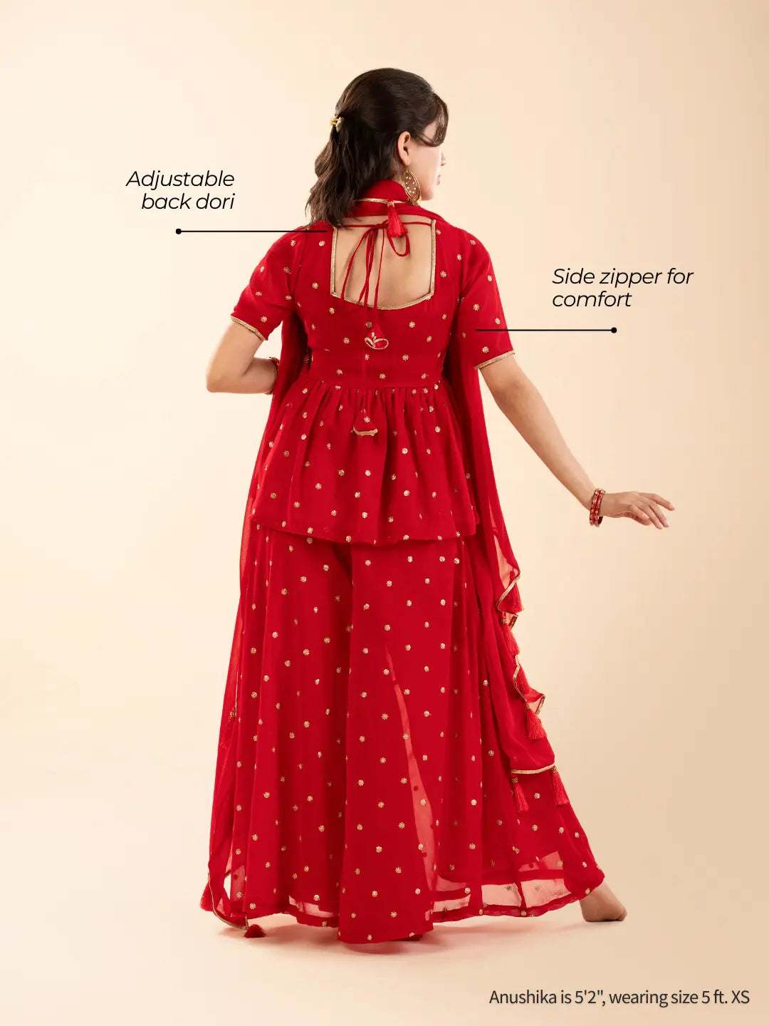 The Laal Chunari Gharara Set