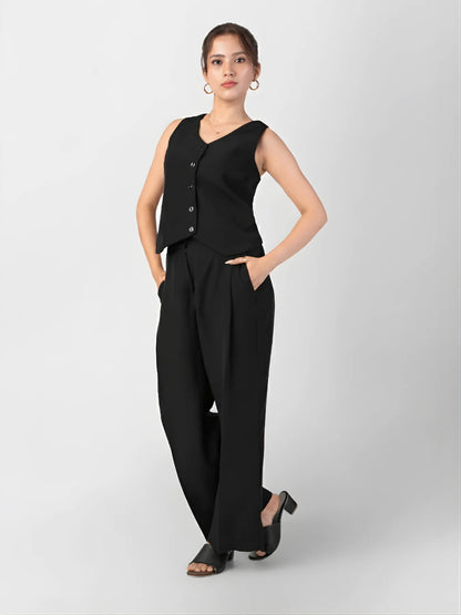 The Paris Flare Trouser - Black
