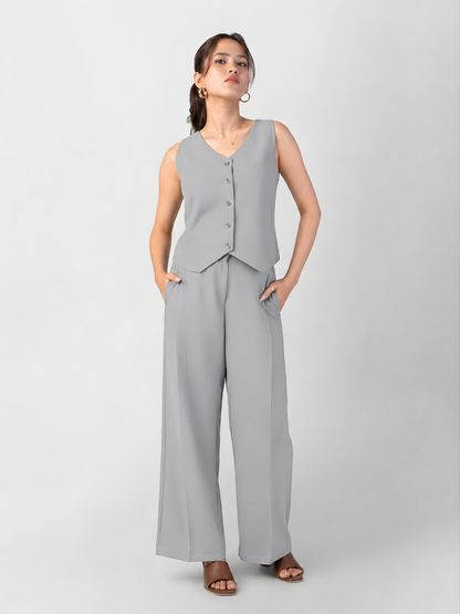 The Paris Flare Trouser - Grey
