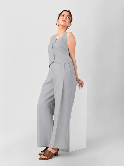 The Paris Flare Trouser - Grey