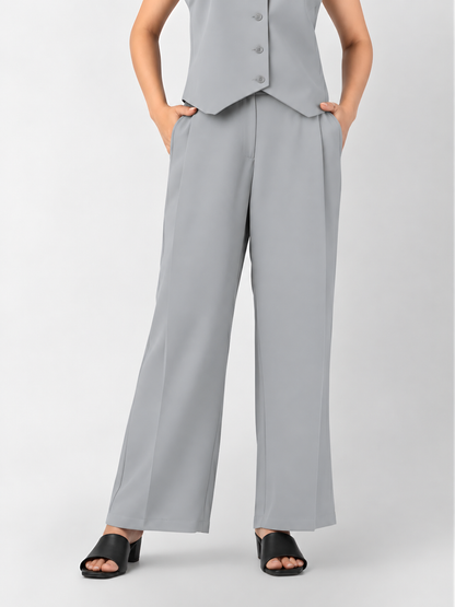 The Grey Power Formals with Wide-Leg Trousers- Special Price Combo