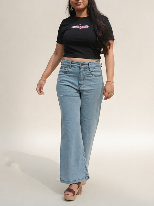 The Dream Wide-Leg Jeans - Deep Ocean Wash (Clearance Sale)