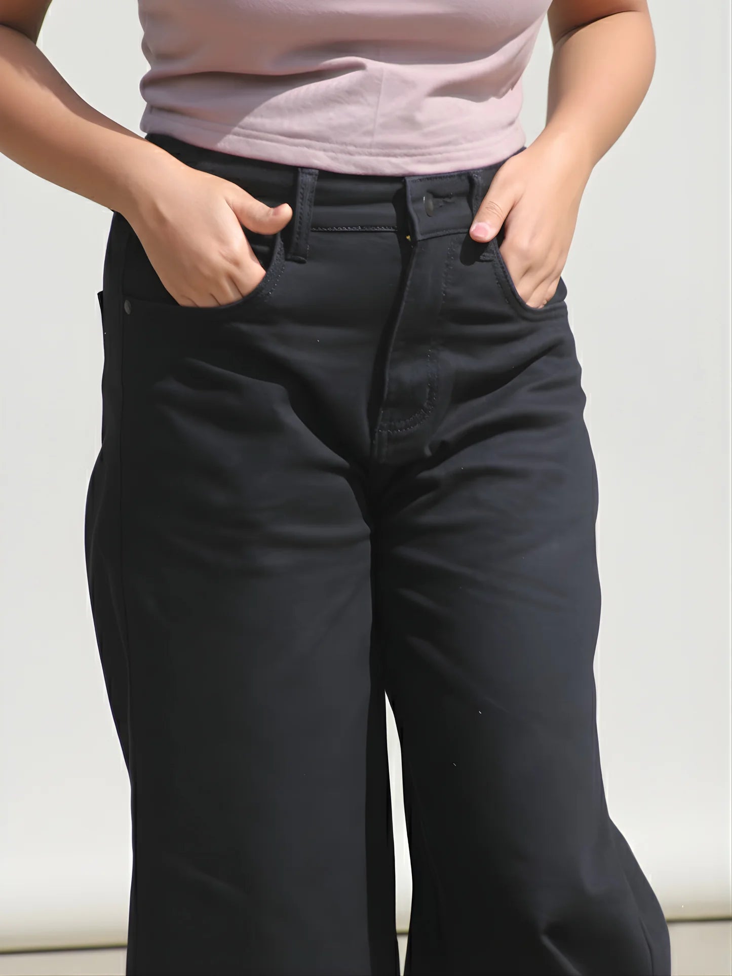 The Dream Wide-Leg Jeans - Black