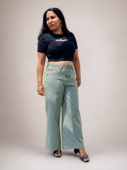 The Dream Wide-Leg Jeans - Iced Matcha Wash | LIMITED EDITION
