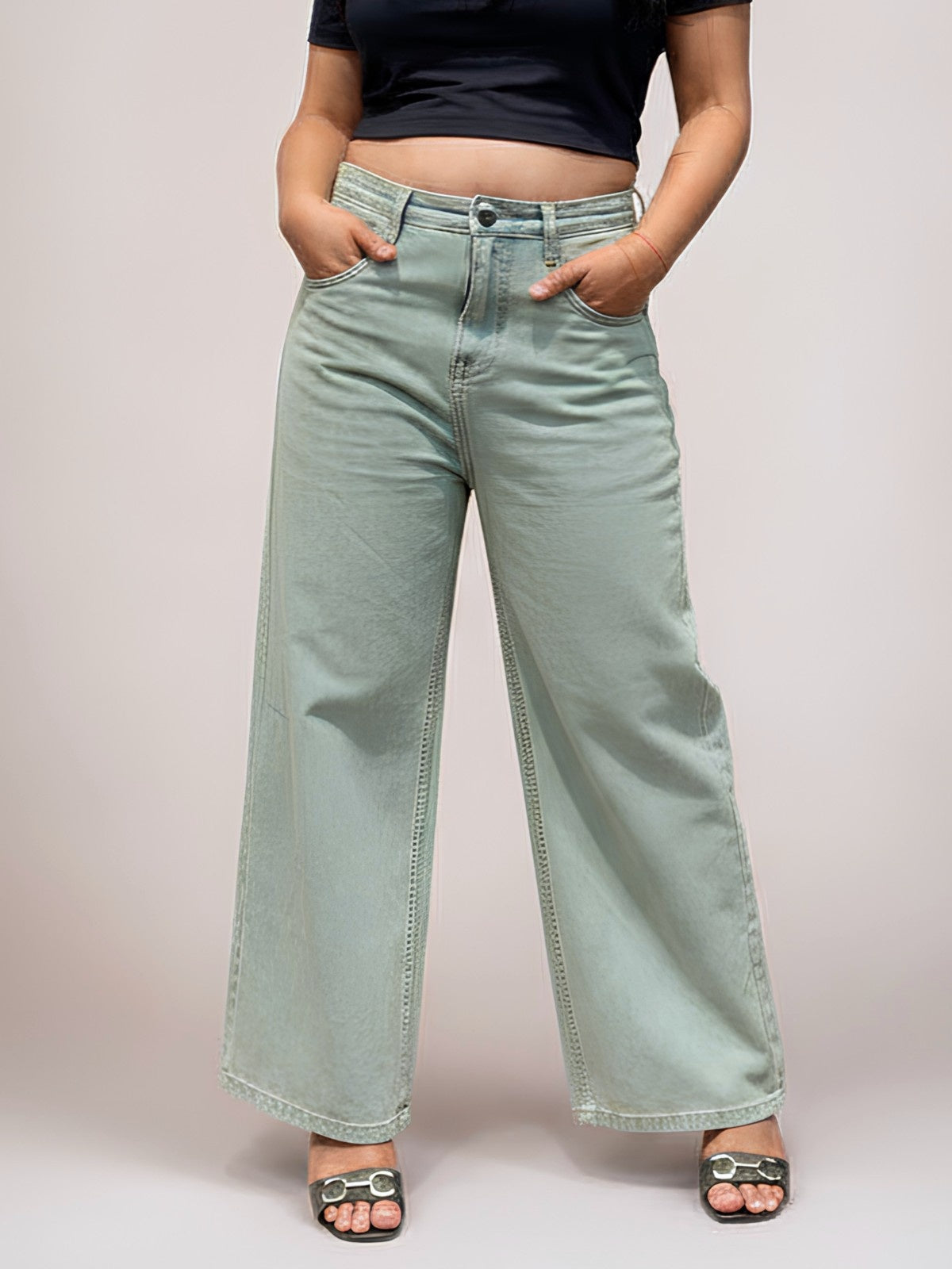 The Dream Wide-Leg Jeans - Iced Matcha Wash | LIMITED EDITION