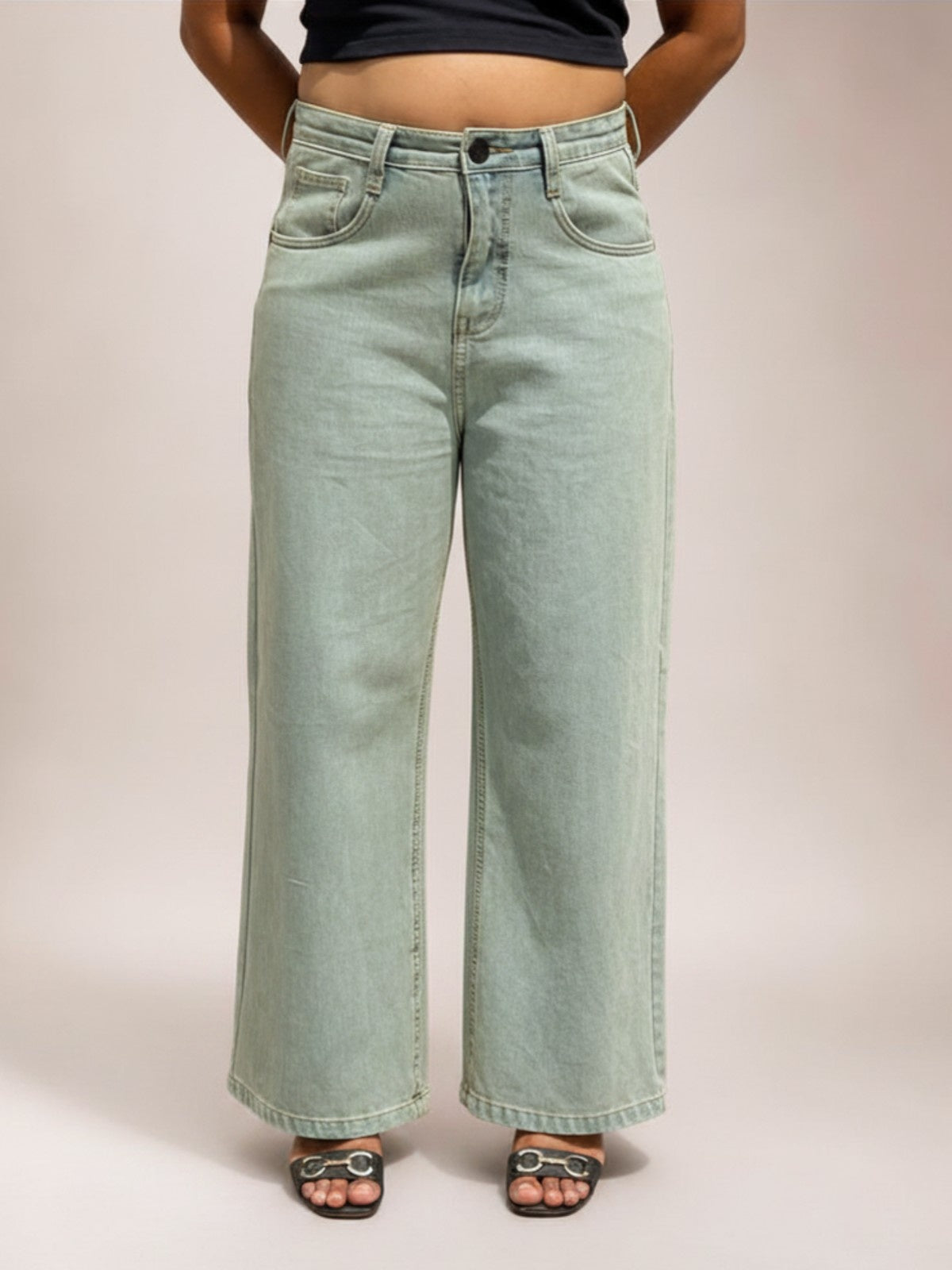 The Dream Wide-Leg Jeans - Iced Matcha Wash | LIMITED EDITION