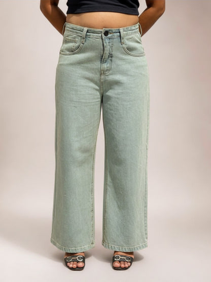 The Dream Wide-Leg Jeans - Iced Matcha Wash | LIMITED EDITION