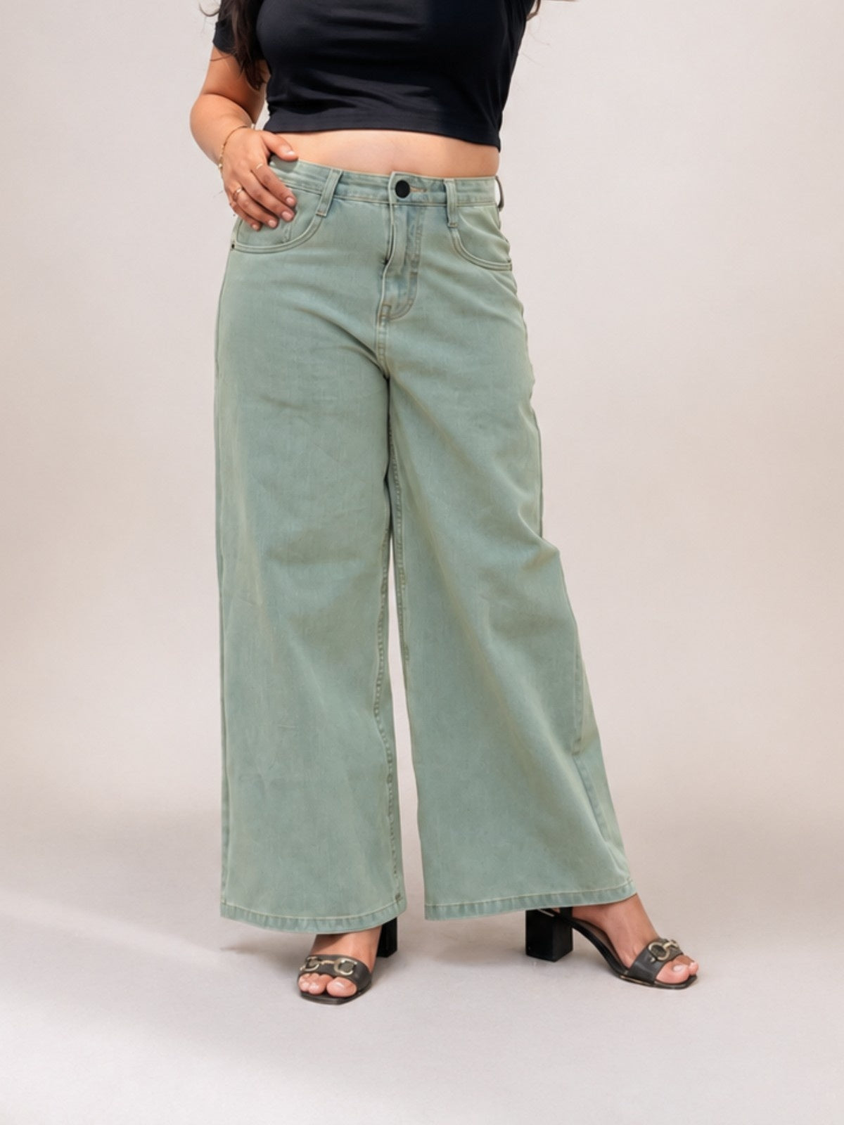 The Dream Wide-Leg Jeans - Iced Matcha Wash | LIMITED EDITION
