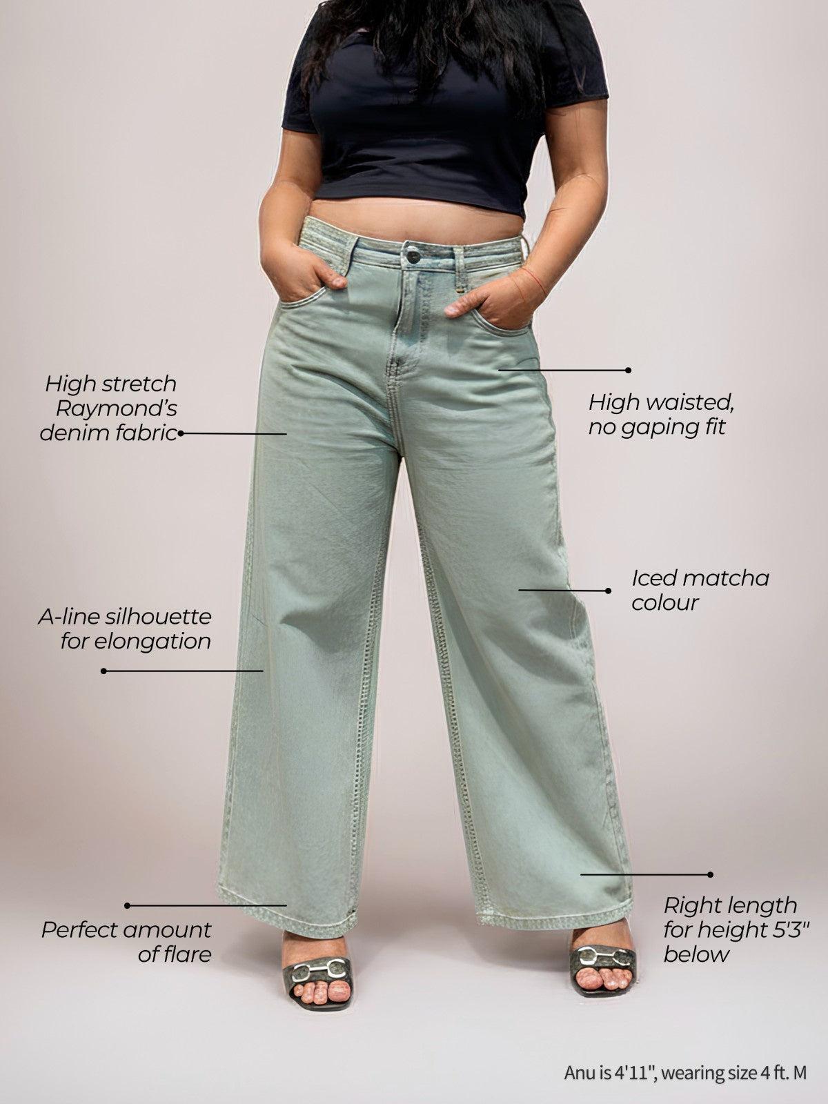 The Dream Wide-Leg Jeans - Iced Matcha Wash | LIMITED EDITION