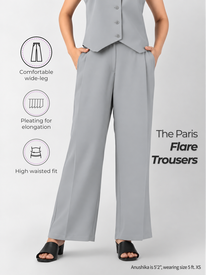 The Paris Flare Trouser - Grey