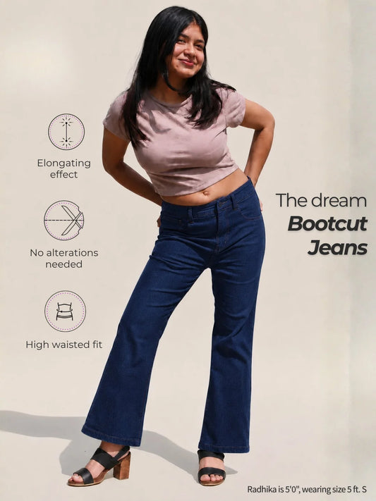 The Dream Bootcut Jeans - Dark Blue Wash with FREE gift