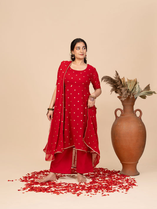Laal Ishq Anarkali Set