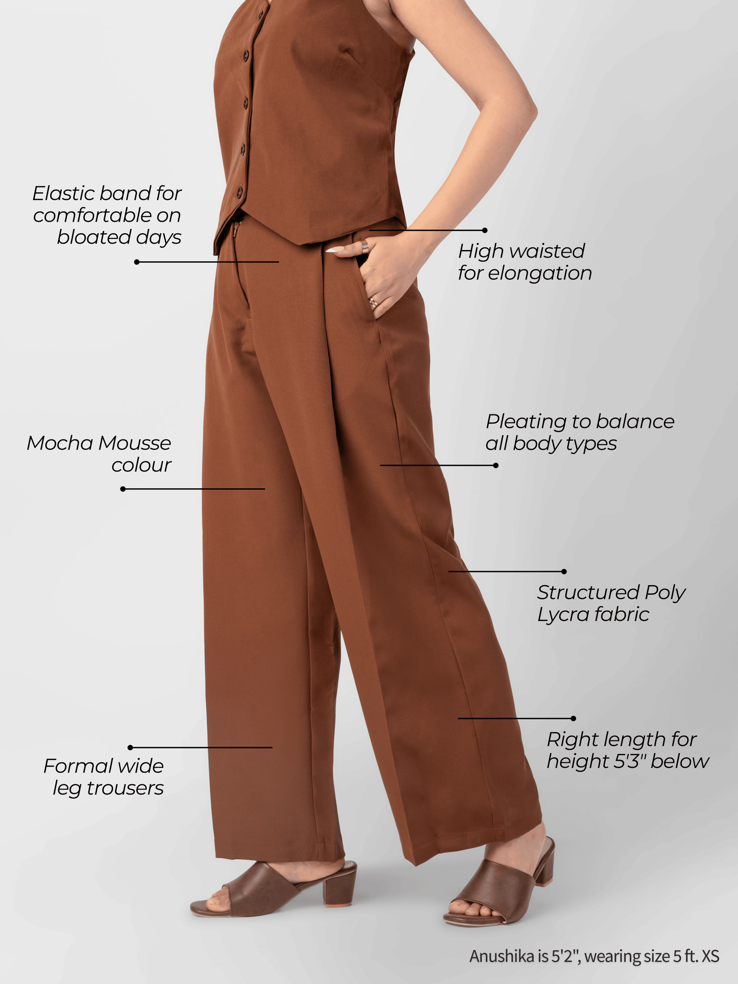 The Paris Flare Trouser - Mocha