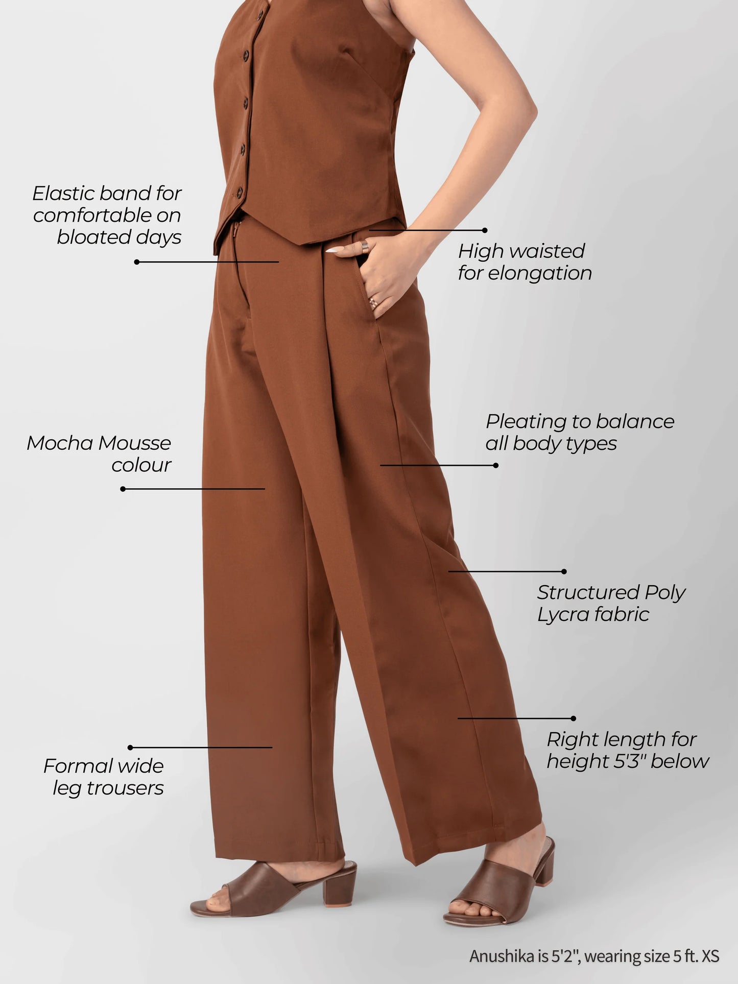 The Paris Flare Trouser - Mocha