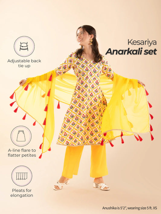The Kesariya Anarkali Set