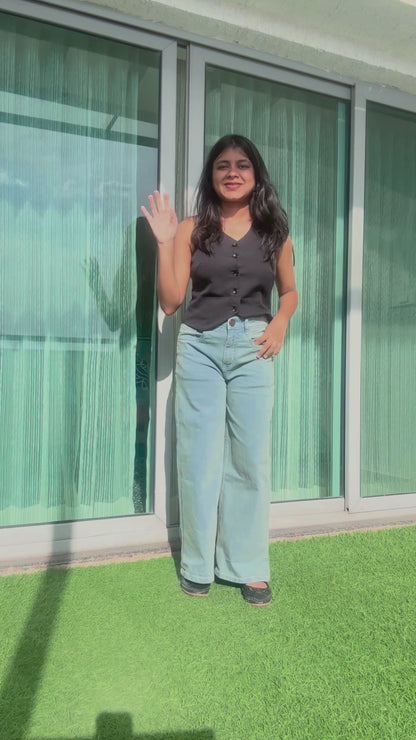 The Dream Wide-Leg Jeans - Light Blue Wash