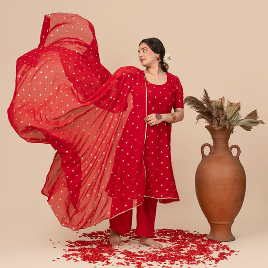 Red Anarkali for petites video

