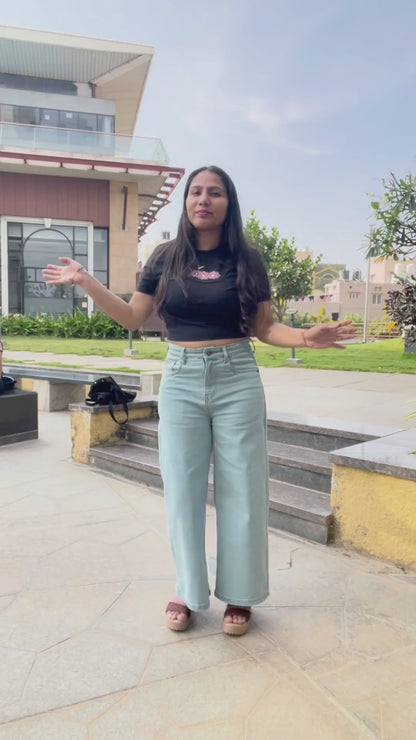The Dream Wide-Leg Jeans - Light Blue Wash